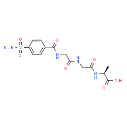 ChemSpider 2D Image | N-(4-Sulfamoylbenzoyl)glycylglycyl-L-alanine | C14H18N4O7S
