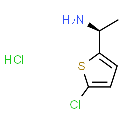 ChemSpider 2D Image | (1S)-1-(5-Chloro-2-thienyl)ethanamine hydrochloride (1:1) | C6H9Cl2NS