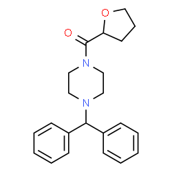 ChemSpider 2D Image | [4-(Diphenylmethyl)-1-piperazinyl](tetrahydro-2-furanyl)methanone | C22H26N2O2