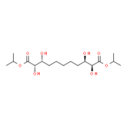 ChemSpider 2D Image | Diisopropyl (2S,3R,9R,10S)-2,3,9,10-tetrahydroxyundecanedioate | C17H32O8