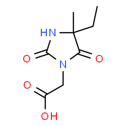 ChemSpider 2D Image | (4-Ethyl-4-methyl-2,5-dioxo-1-imidazolidinyl)acetic acid | C8H12N2O4