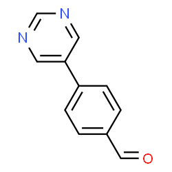 ChemSpider 2D Image | 4-pyrimidin-5-ylbenzaldehyde | C11H8N2O