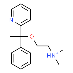 ChemSpider 2D Image | N,N-Dimethyl-2-[1-phenyl-1-(2-pyridinyl)ethoxy]ethanaminium | C17H23N2O