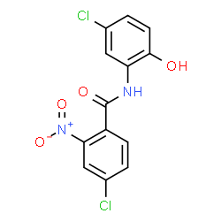 ChemSpider 2D Image | 4-Chloro-N-(5-chloro-2-hydroxyphenyl)-2-nitrobenzamide | C13H8Cl2N2O4