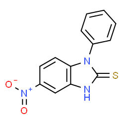 ChemSpider 2D Image | 6-nitro-3-phenyl-1H-benzimidazole-2-thione | C13H9N3O2S