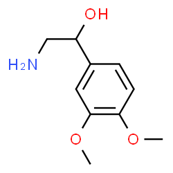 ChemSpider 2D Image | 2-Amino-1-(3,4-dimethoxyphenyl)ethanol | C10H15NO3