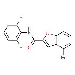ChemSpider 2D Image | 4-Bromo-N-(2,6-difluorophenyl)-1-benzofuran-2-carboxamide | C15H8BrF2NO2
