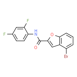 ChemSpider 2D Image | 4-Bromo-N-(2,4-difluorophenyl)-1-benzofuran-2-carboxamide | C15H8BrF2NO2