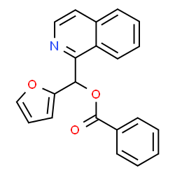 ChemSpider 2D Image | 2-Furyl(1-isoquinolinyl)methyl benzoate | C21H15NO3