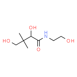 ChemSpider 2D Image | 2,4-Dihydroxy-N-(2-hydroxyethyl)-3,3-dimethylbutanamide | C8H17NO4