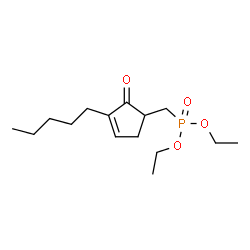 ChemSpider 2D Image | Diethyl [(2-oxo-3-pentyl-3-cyclopenten-1-yl)methyl]phosphonate | C15H27O4P