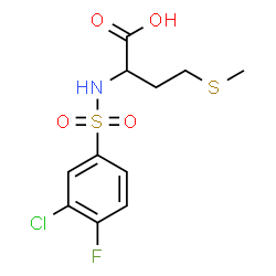 ChemSpider 2D Image | N-[(3-Chloro-4-fluorophenyl)sulfonyl]methionine | C11H13ClFNO4S2