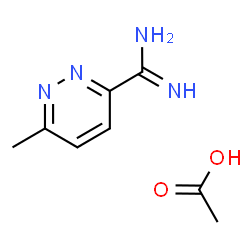 ChemSpider 2D Image | 6-methyl-3-pyridazinecarboximidamide acetate | C8H12N4O2