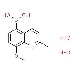 ChemSpider 2D Image | 8-METHOXY-2-METHYLQUINOLIN-5-YLBORONIC ACID DIHYDRATE | C11H16BNO5