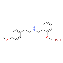 ChemSpider 2D Image | N-(2-Methoxybenzyl)-2-(4-methoxyphenyl)ethanamine hydrobromide (1:1) | C17H22BrNO2