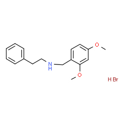 ChemSpider 2D Image | N-(2,4-Dimethoxybenzyl)-2-phenylethanamine hydrobromide (1:1) | C17H22BrNO2