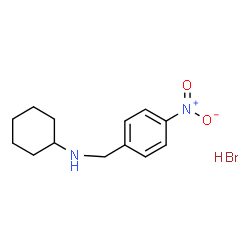 ChemSpider 2D Image | N-(4-Nitrobenzyl)cyclohexanamine hydrobromide (1:1) | C13H19BrN2O2