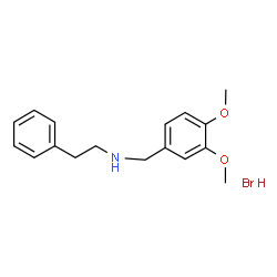 ChemSpider 2D Image | N-(3,4-Dimethoxybenzyl)-2-phenylethanamine hydrobromide (1:1) | C17H22BrNO2