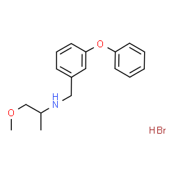 ChemSpider 2D Image | 1-Methoxy-N-(3-phenoxybenzyl)-2-propanamine hydrobromide (1:1) | C17H22BrNO2