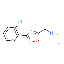ChemSpider 2D Image | 1-[3-(2-Chlorophenyl)-1,2,4-oxadiazol-5-yl]methanamine hydrochloride (1:1) | C9H9Cl2N3O