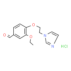 ChemSpider 2D Image | 3-ETHOXY-4-[2-(IMIDAZOL-1-YL)ETHOXY]BENZALDEHYDE HYDROCHLORIDE | C14H17ClN2O3