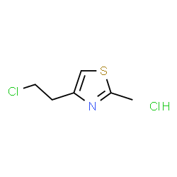 ChemSpider 2D Image | 4-(2-chloroethyl)-2-methyl-1,3-thiazole hydrochloride | C6H9Cl2NS