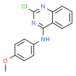 ChemSpider 2D Image | 2-Chloro-N-(4-methoxyphenyl)-4-quinazolinamine | C15H12ClN3O