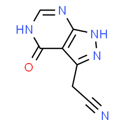 ChemSpider 2D Image | (4-Oxo-4,5-dihydro-1H-pyrazolo[3,4-d]pyrimidin-3-yl)acetonitrile | C7H5N5O