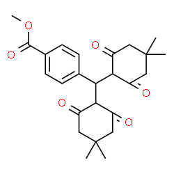 ChemSpider 2D Image | Methyl 4-[bis(4,4-dimethyl-2,6-dioxocyclohexyl)methyl]benzoate | C25H30O6