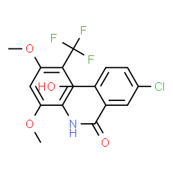 ChemSpider 2D Image | 5-Chloro-N-[2,4-dimethoxy-5-(trifluoromethyl)phenyl]-2-hydroxybenzamide | C16H13ClF3NO4