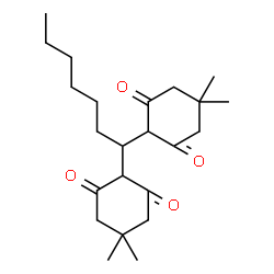 ChemSpider 2D Image | 2,2'-(1,1-Heptanediyl)bis(5,5-dimethyl-1,3-cyclohexanedione) | C23H36O4