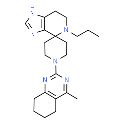 ChemSpider 2D Image | 1'-(4-Methyl-5,6,7,8-tetrahydro-2-quinazolinyl)-5-propyl-1,5,6,7-tetrahydrospiro[imidazo[4,5-c]pyridine-4,4'-piperidine] | C22H32N6