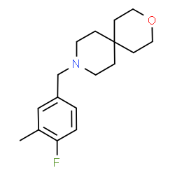 ChemSpider 2D Image | 9-(4-Fluoro-3-methylbenzyl)-3-oxa-9-azaspiro[5.5]undecane | C17H24FNO