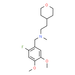 ChemSpider 2D Image | N-(2-Fluoro-4,5-dimethoxybenzyl)-N-methyl-2-(tetrahydro-2H-pyran-4-yl)ethanamine | C17H26FNO3