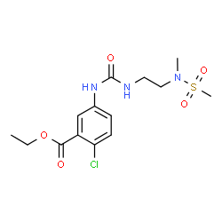 ChemSpider 2D Image | Ethyl 2-chloro-5-[({2-[methyl(methylsulfonyl)amino]ethyl}carbamoyl)amino]benzoate | C14H20ClN3O5S