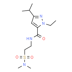 ChemSpider 2D Image | N-[2-(Dimethylsulfamoyl)ethyl]-1-ethyl-3-isopropyl-1H-pyrazole-5-carboxamide | C13H24N4O3S