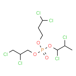 ChemSpider 2D Image | 1,2-Dichloropropyl 2,3-dichloropropyl 3,3-dichloropropyl phosphate | C9H15Cl6O4P