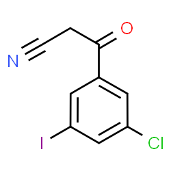 ChemSpider 2D Image | 3-(3-Chloro-5-iodophenyl)-3-oxopropanenitrile | C9H5ClINO