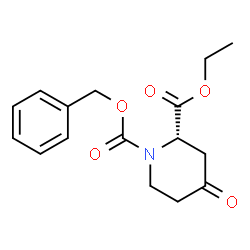 ChemSpider 2D Image | 1-Benzyl 2-ethyl (2S)-4-oxo-1,2-piperidinedicarboxylate | C16H19NO5