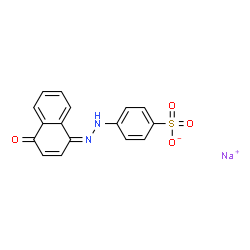ChemSpider 2D Image | Sodium 4-[(2Z)-2-(4-oxo-1(4H)-naphthalenylidene)hydrazino]benzenesulfonate | C16H11N2NaO4S