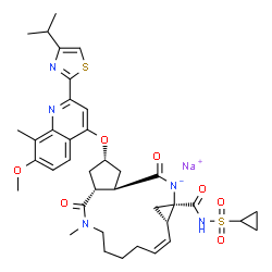 ChemSpider 2D Image | simeprevir sodium | C38H46N5NaO7S2