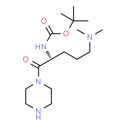 ChemSpider 2D Image | 2-Methyl-2-propanyl [(2S)-5-(dimethylamino)-1-oxo-1-(1-piperazinyl)-2-pentanyl]carbamate | C16H32N4O3