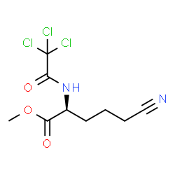 ChemSpider 2D Image | Methyl 6-nitrilo-N-(trichloroacetyl)-L-norleucinate | C9H11Cl3N2O3