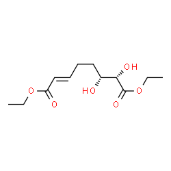 ChemSpider 2D Image | Diethyl (2E,6R,7S)-6,7-dihydroxy-2-octenedioate | C12H20O6