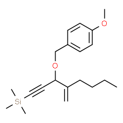 ChemSpider 2D Image | {3-[(4-Methoxybenzyl)oxy]-4-methylene-1-octyn-1-yl}(trimethyl)silane | C20H30O2Si