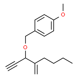 ChemSpider 2D Image | 1-Methoxy-4-{[(4-methylene-1-octyn-3-yl)oxy]methyl}benzene | C17H22O2