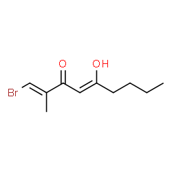 ChemSpider 2D Image | (1E,4Z)-1-Bromo-5-hydroxy-2-methyl-1,4-nonadien-3-one | C10H15BrO2