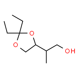 ChemSpider 2D Image | 2-(2,2-Diethyl-1,3-dioxolan-4-yl)-1-propanol | C10H20O3