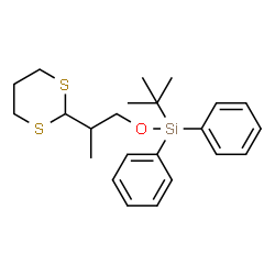 ChemSpider 2D Image | [2-(1,3-Dithian-2-yl)propoxy](2-methyl-2-propanyl)diphenylsilane | C23H32OS2Si