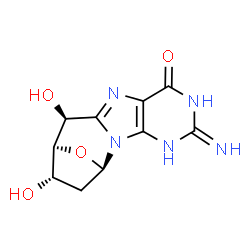 ChemSpider 2D Image | (5'S)-5',8-cyclo-2'-deoxyguanosine | C10H11N5O4
